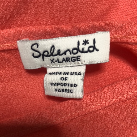 Splendid Orange Cold Shoulders Mini Dress XL NEW - Picture 8 of 11